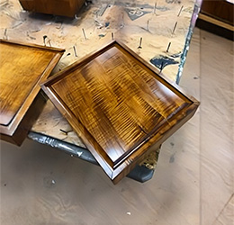 Curly maple slide lid box