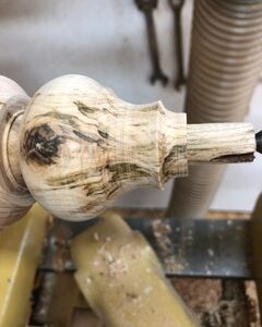 Cane top on the lathe